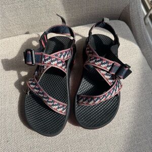 Chaco Kids Sandals - Black and Red Pattern